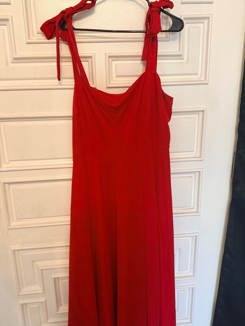 City Chic Red Tie-Shoulder Maxi Dress